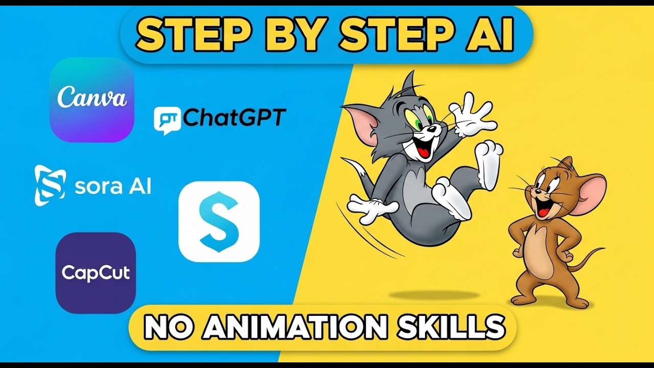 “I Made Tom & Jerry Cartoons Using AI 🤯 (Canva + ChatGPT + Sora + CapCut)”