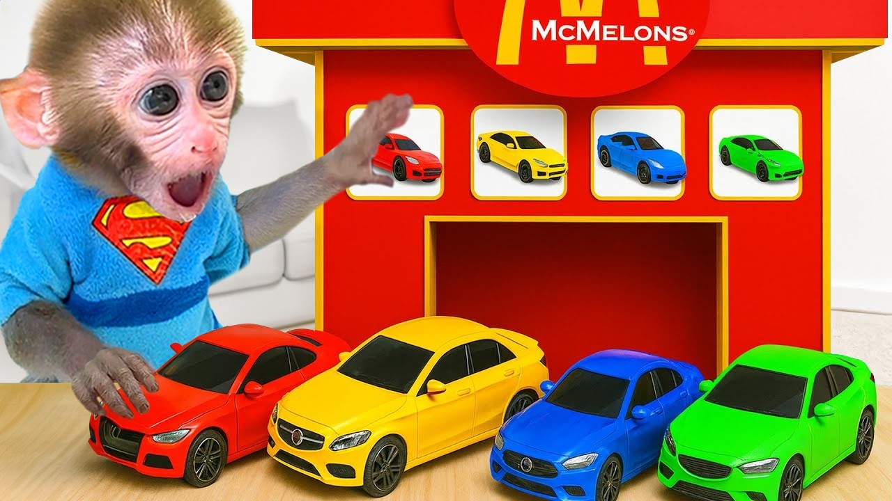 Monyet Bon Bon kabur dari kepiting raksasa lalu membawa semangka raksasa pulang untuk bikin jus