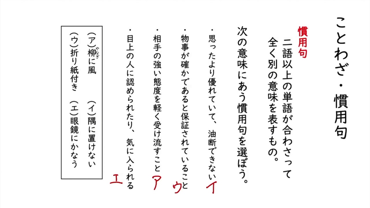 ことわざ・慣用句・故事成語