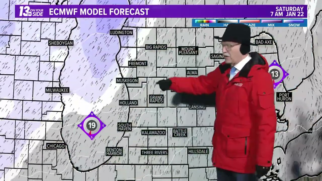 6 pm Weather Forecast - Grand Rapids, MI - Wednesday, January 19, 2022