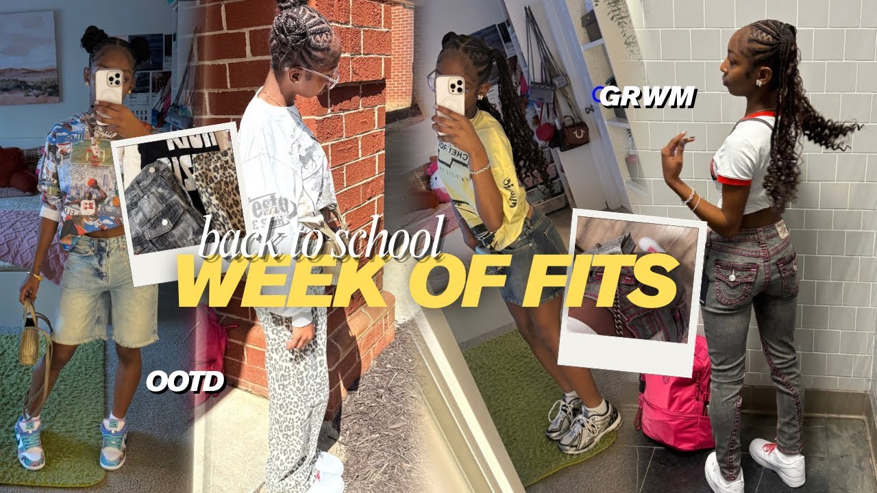 ONE WEEK OF SCHOOL OUTFITS 😚| OOTD, GRWM, vlog, etc