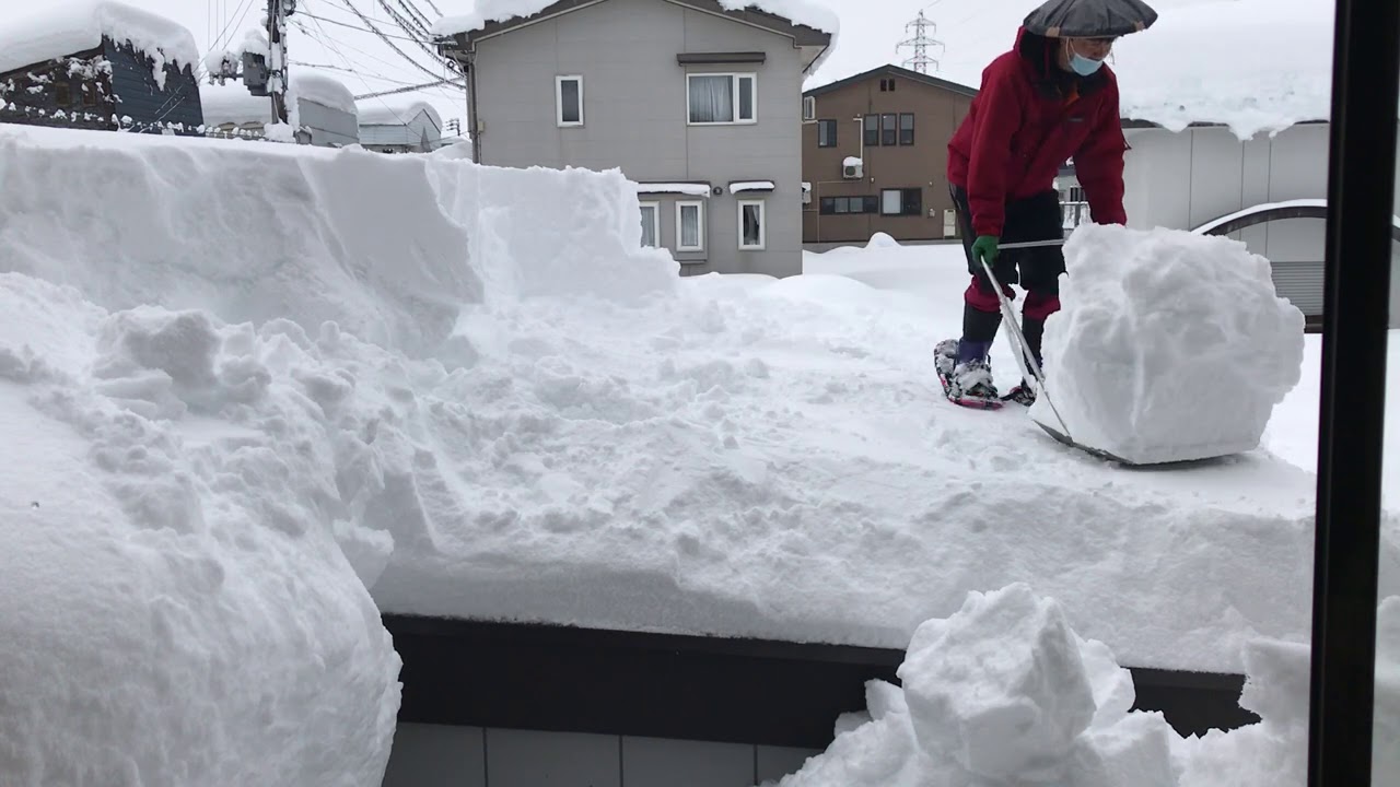 車庫雪下ろし　2021.1.11  2/2