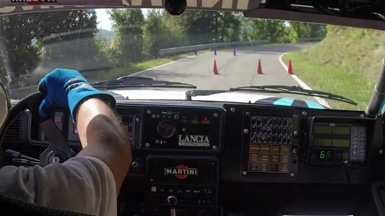 camera car  slalom Polinago 2023  -Gibbo A.- Gibbo L. Lancia Delta maRtini gruppo A