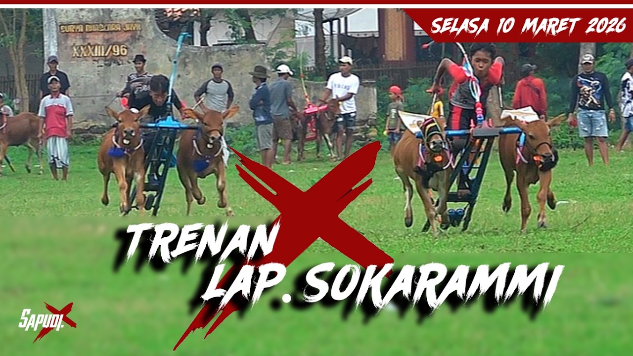 TRENAN DI LAPANGAN SOKARAMMI 10 MARET 2026 | KARAPAN SAPI PULAU SAPUDI | KERRAP PODEY