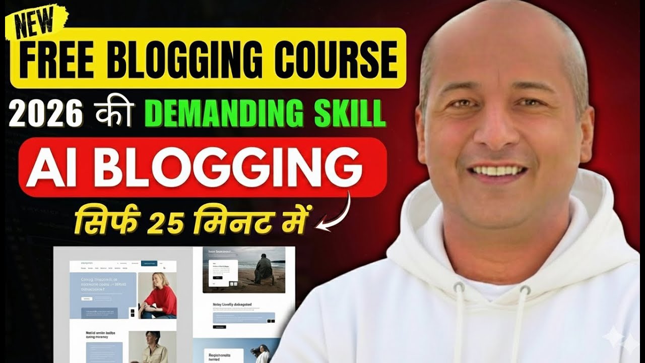 Free AI Blogging Course in 2026 using facebook, Instagrama and Youtube | Pavan Agrawal .
