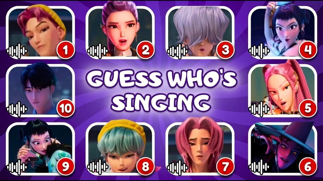 Guess KPop Demon Hunters Movie Character 2025 by Song & Voice 🎙️🎵🔥 Huntrix, Saja Boys, Soda Pop