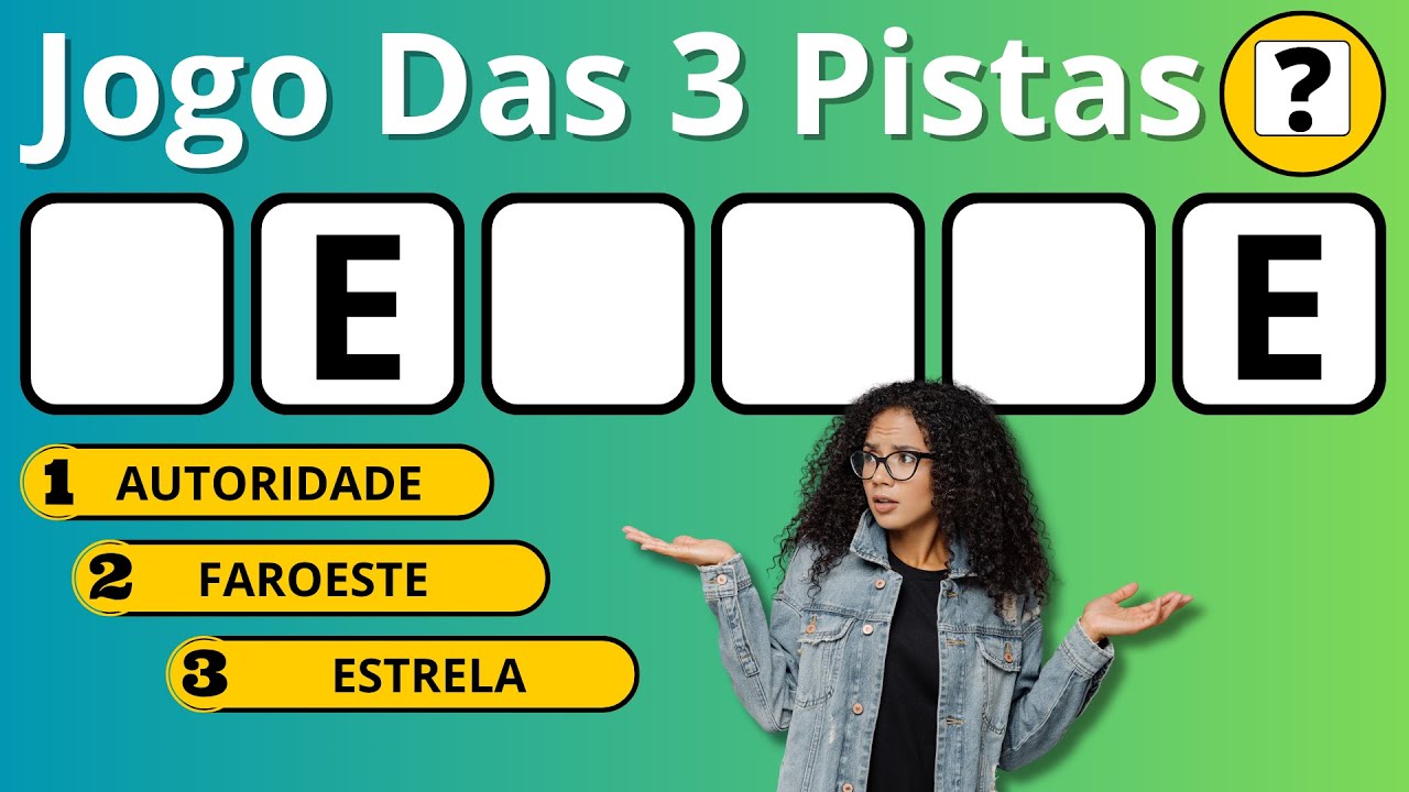 Jogo das 3 Pistas - Tente Descobrir Qual é a Palavra #quiz #jogodas3pistas #adivinheapalavra