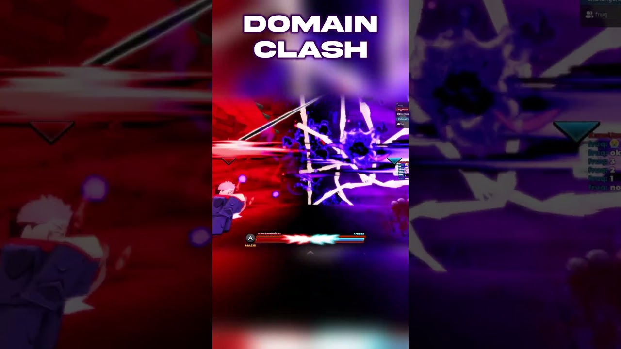 DOMAIN CLASH in Shonen Unleashed (pls fix keyboard issue) #jujutsukaisen #fyp #shorts #roblox