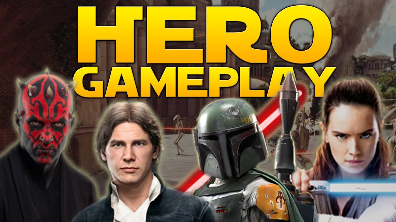 15 MINUTE HERO GAMEPLAY - Star Wars Battlefront II (Darth Maul, Rey, Han Solo, Boba Fett)