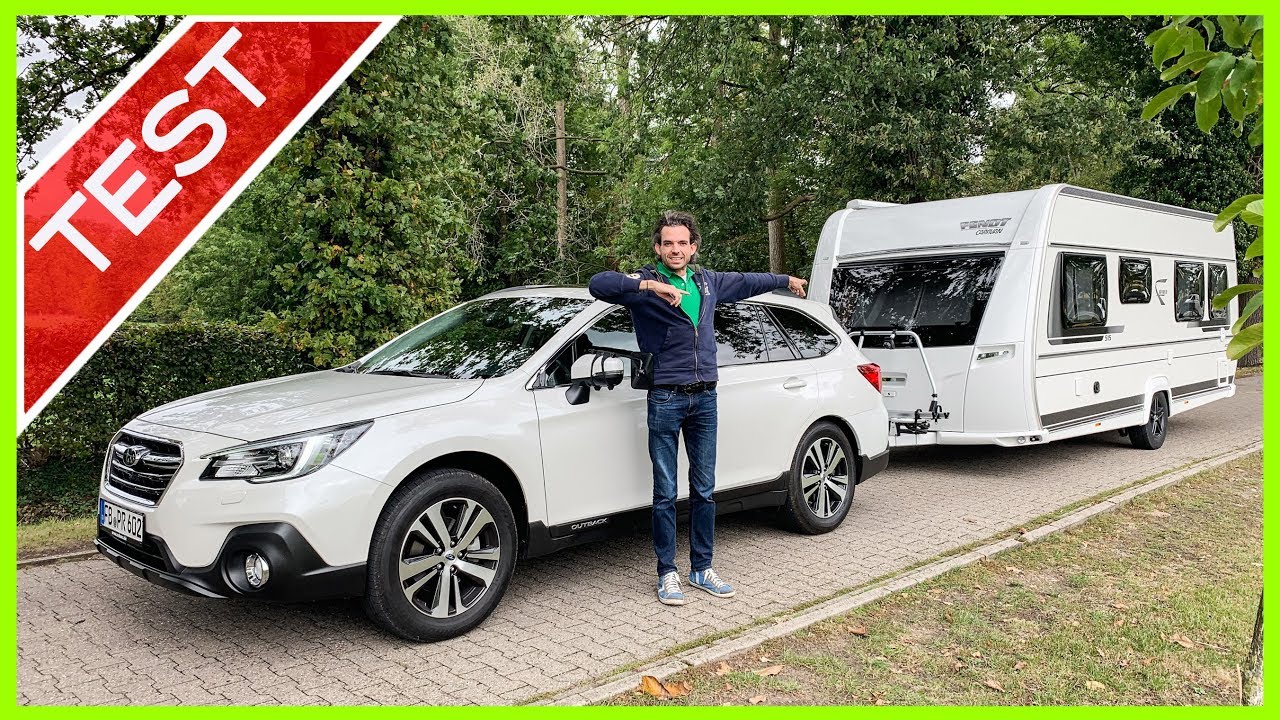 Fendt Bianco Activ 515 SD im Wohnwagen-Gespann mit Subaru Outback 2.5i - Test, Review, Fahrbericht