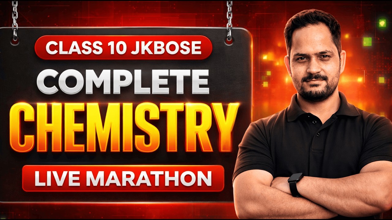 Class 10 JKBOSE Chemistry Live Marathon 🔥 | Complete Chemistry One Shot | 2025-26 Board Exam