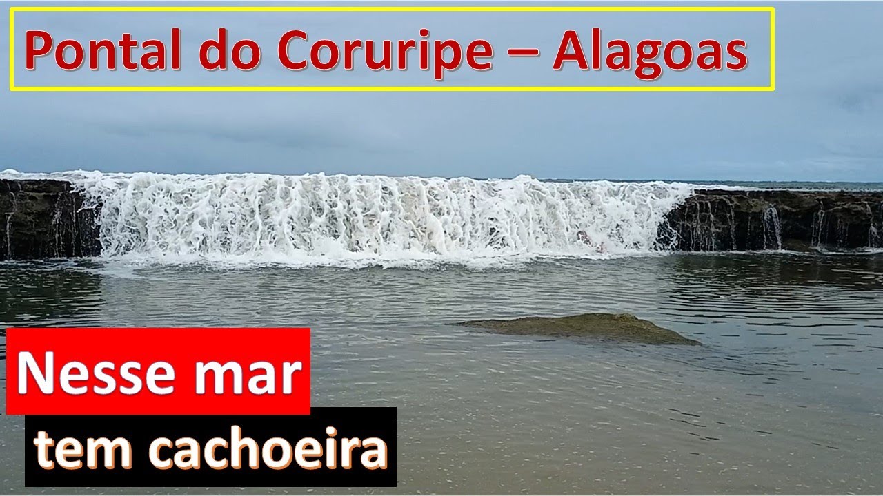 Mar com cachoeira é bom demais