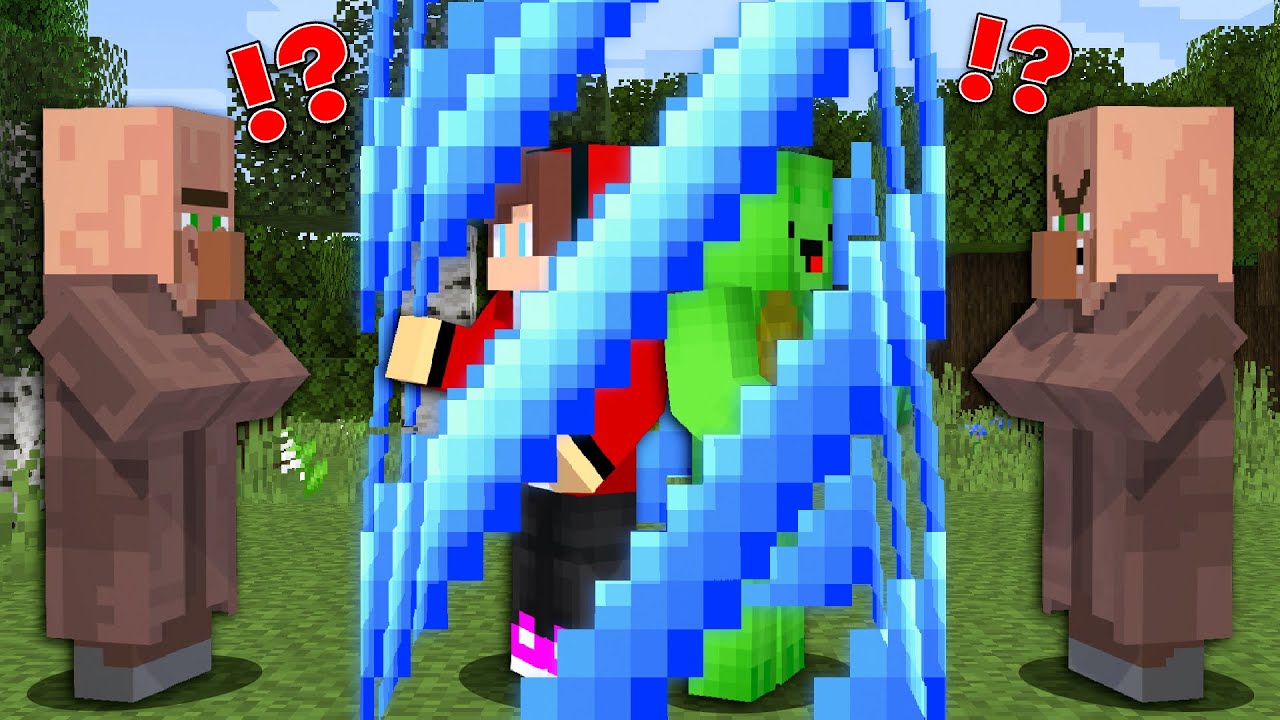 Villagers Locked JJ and Mikey on One Block ?!