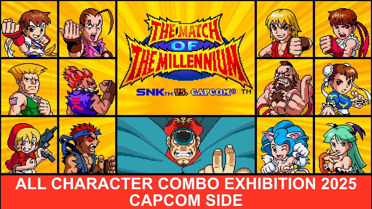 All Character Combo Exhibition 2025 Capcom Side | SNK vs Capcom Match of the Millennium