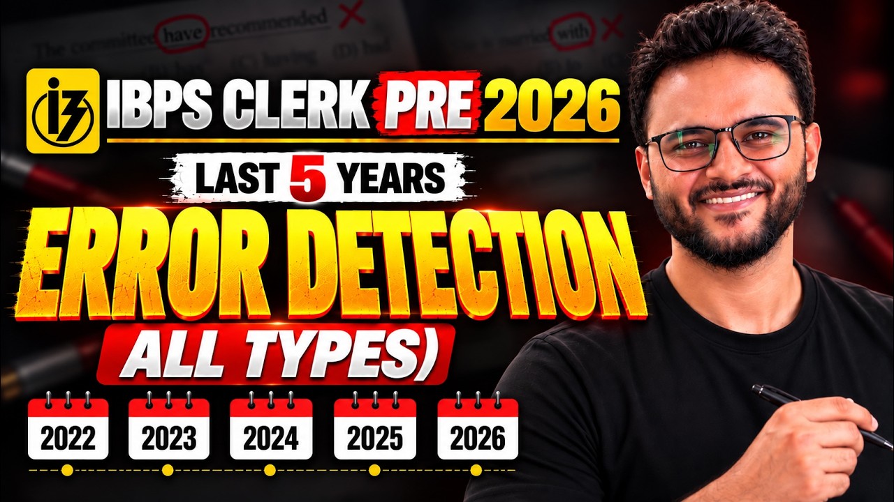 🔥IBPS CLERK 2026 🔴Last 5yrs Examiners' Fav | 120 Grammar Rules Error Detection | SBI PO 2026 SSC CGL