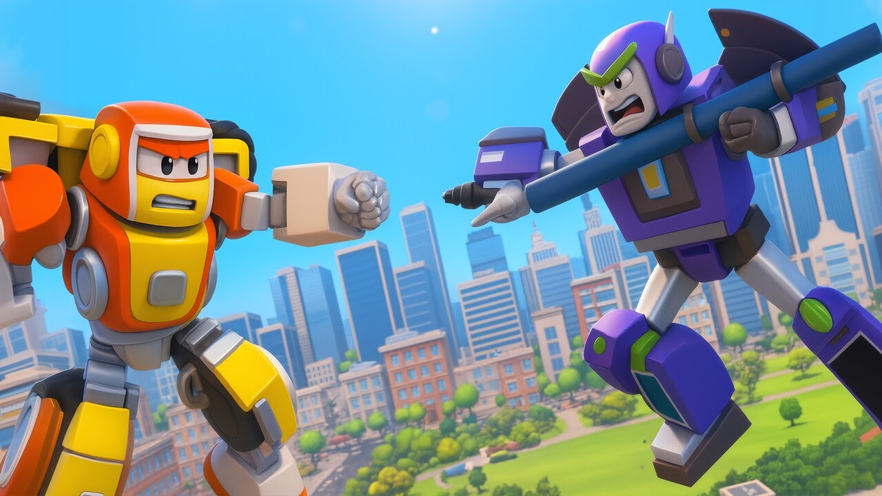 🤖 Geh Super Roboter! 🔥 Robofuse gegen Zitron! 🚗 Auto-Cartoons für Kinder