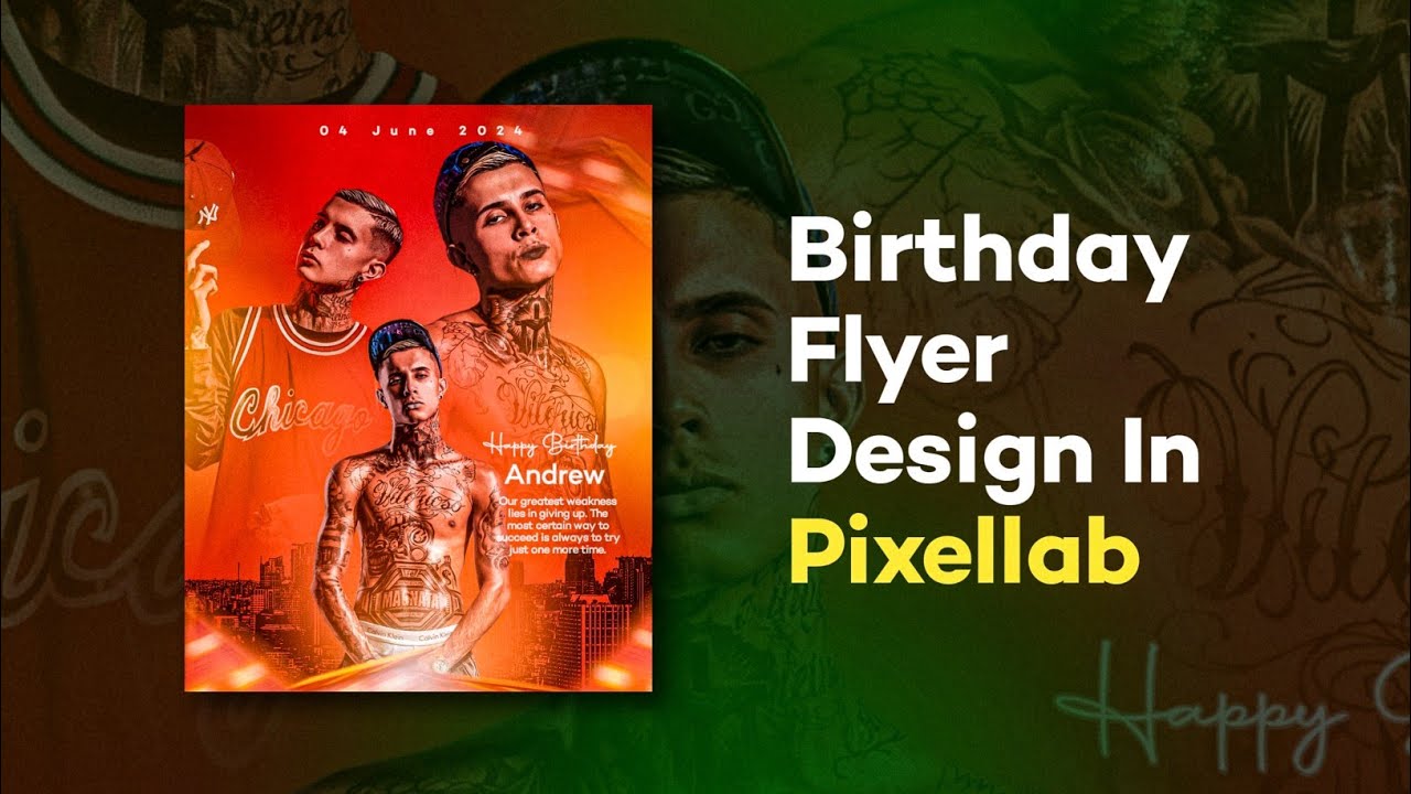 Amazing Birthday Flyer Design in Pixellab #pixellab #pixellabtutorial