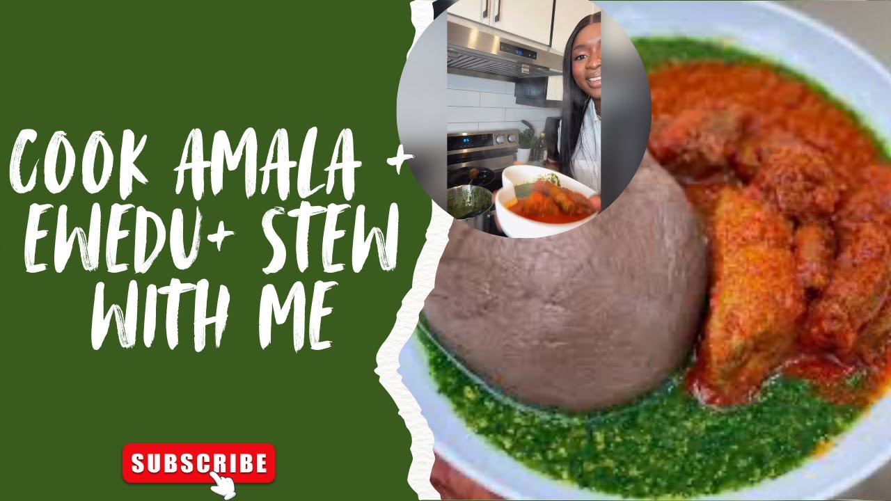 Sunday Mini-vlog: Cook Amala + Ewedu +Stew with Me 