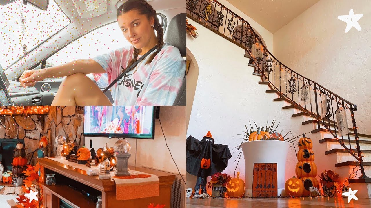 BRAIDS + FALL & HALLOWEEN DECOR AT MY PARENTS HOUSE | FAMILY DAY VLOG