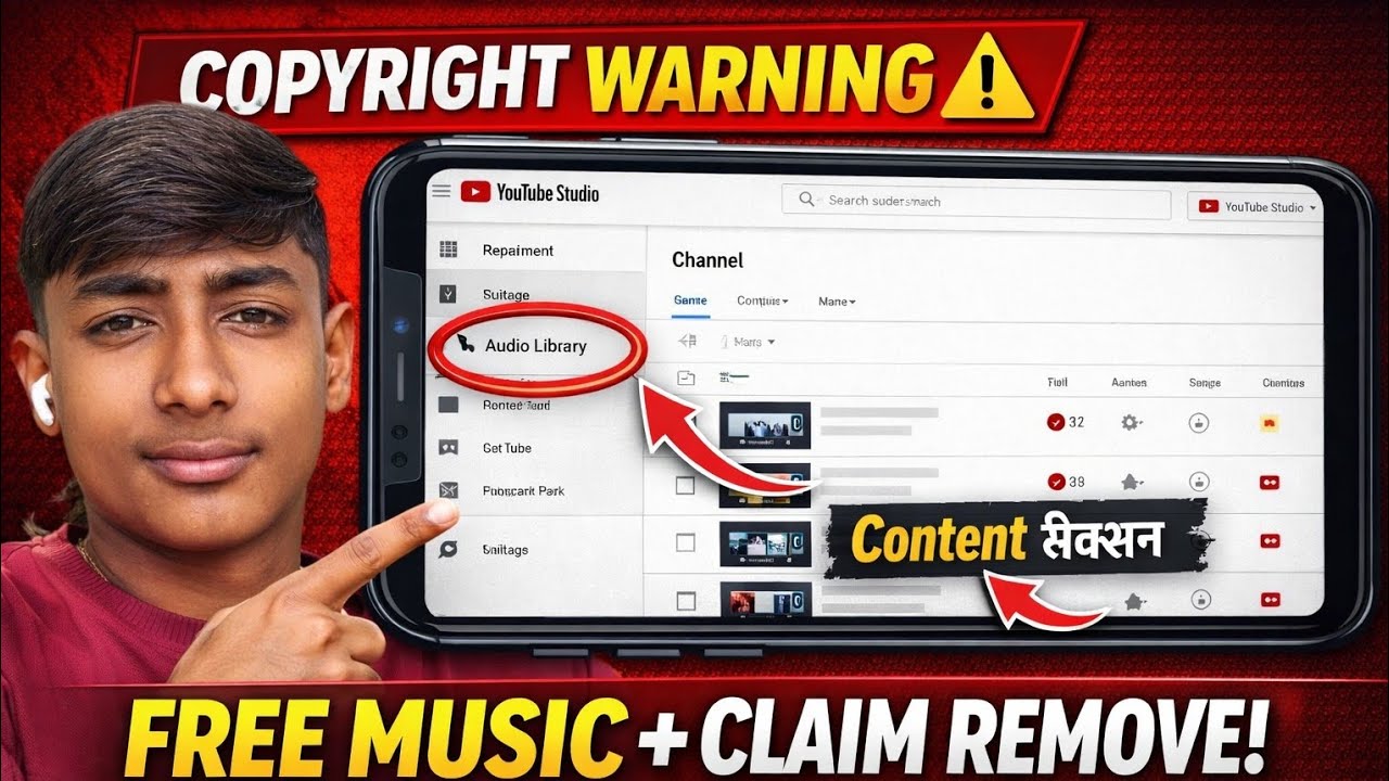 “Copyright Strike से बचो 😱 | 100% Free Music Trick!”