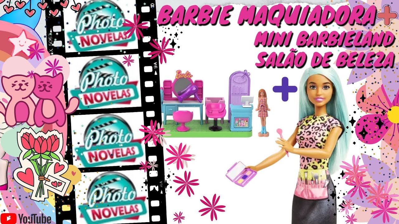 💄Barbie MAQUIADORA rosto Daya e Mini Barbieland Salão de Beleza em detalhes [Unbox e Review]