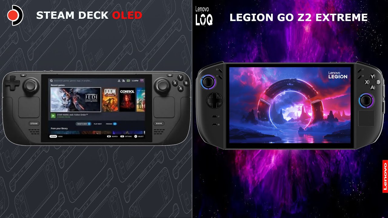 Steam Deck OLED vs Legion GO 2 Z2 Extreme / Performance Benchmarks / 800p - 15W