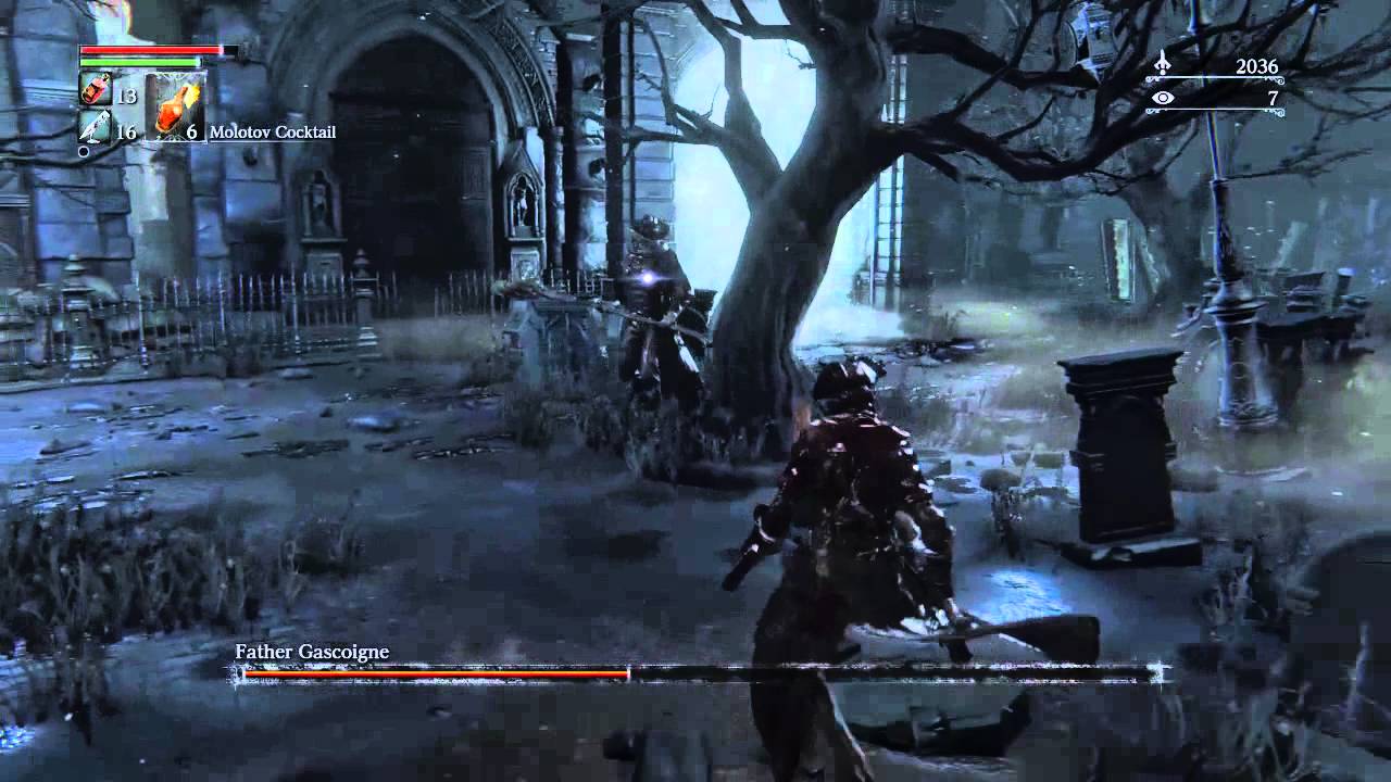 Bloodborne - Father Gascoigne Boss Battle (Saw Cleaver/Blunderbuss)