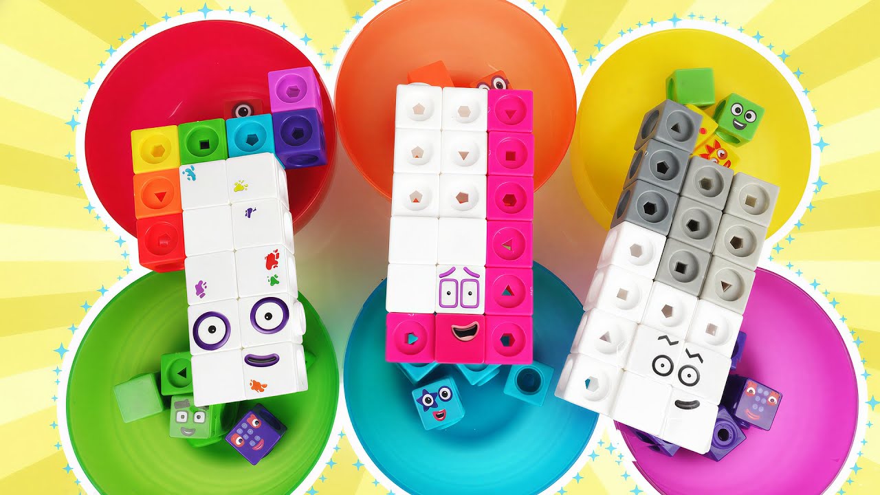 Собираем кубики с цифрами 17, 18 и 19! | Математика для малышей с цветными шарами