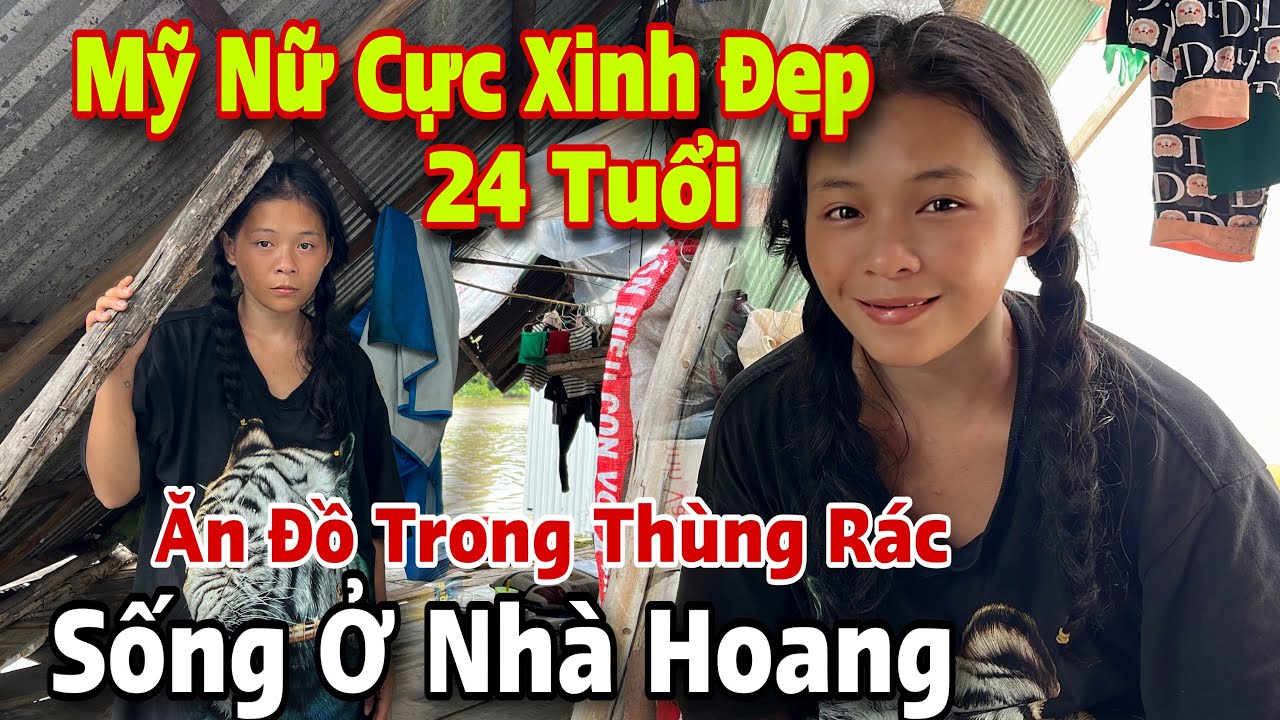 Прекрасная красавица, словно королева красоты, найденная в заброшенном доме, питающаяся гнилой ед...