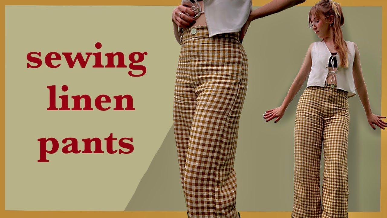 Pinterest Inspired Gingham Pants | sewing summer capsule wardrobe