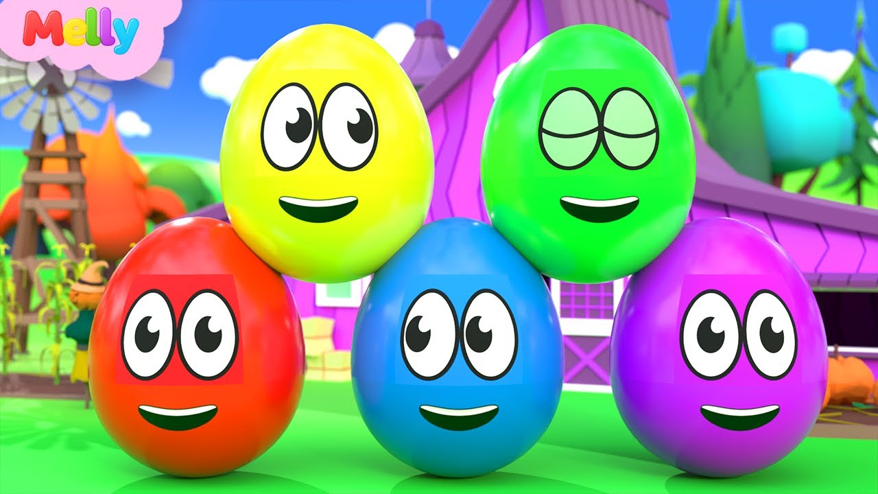 Learning Colors and Numbers Songs | Colorful Eggs on the Farm | Melly Nursery Rhymes & Kids Songs