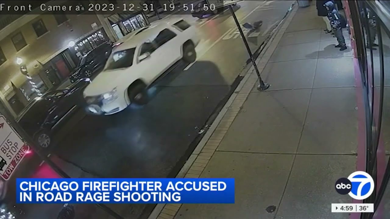 Video allegedly shows hit-and-run before shooting involving Chicago firefighter