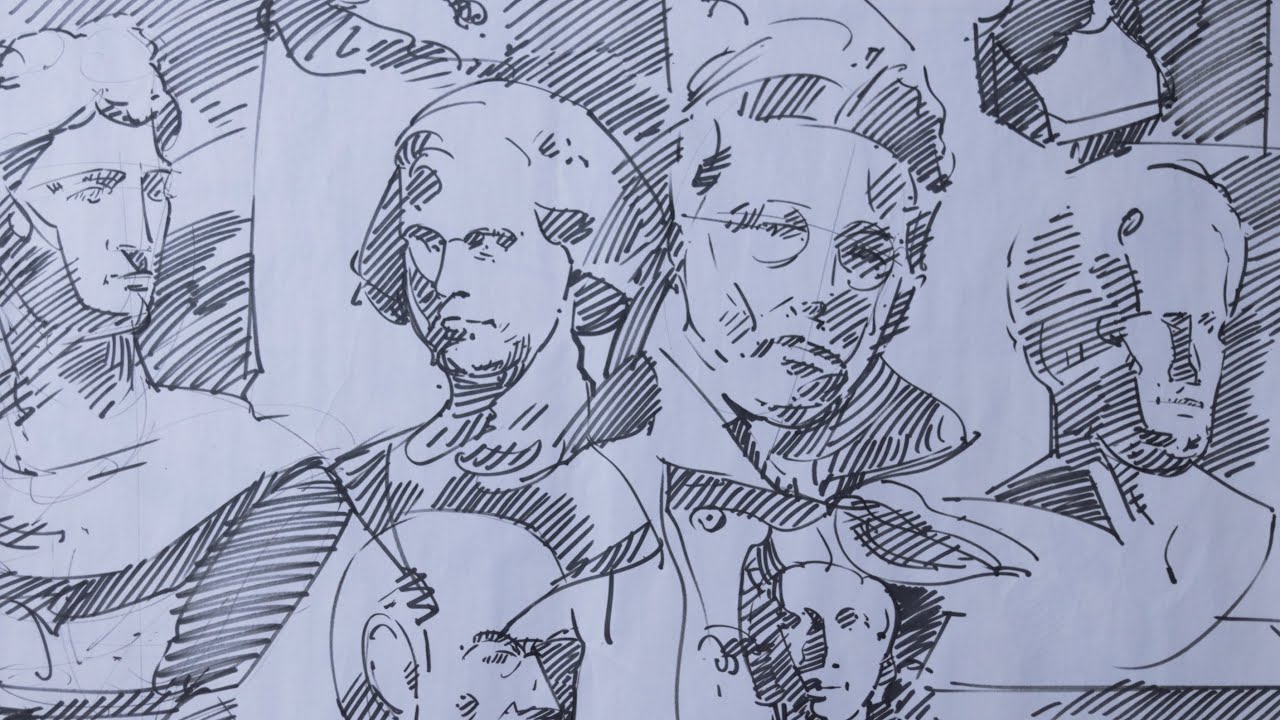 رسم سكتشات سريعة بورتريه