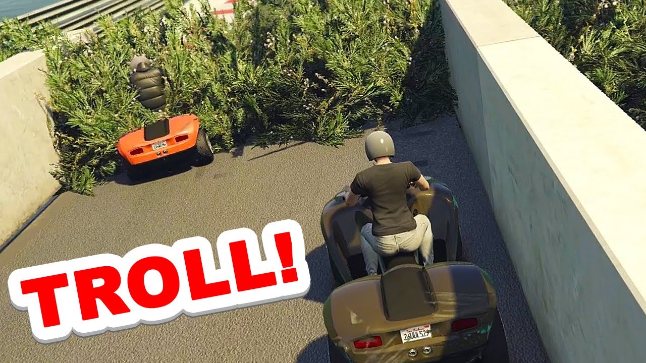 TROLL BIJ DE START VAN DE RACE! (GTA V Online Races)