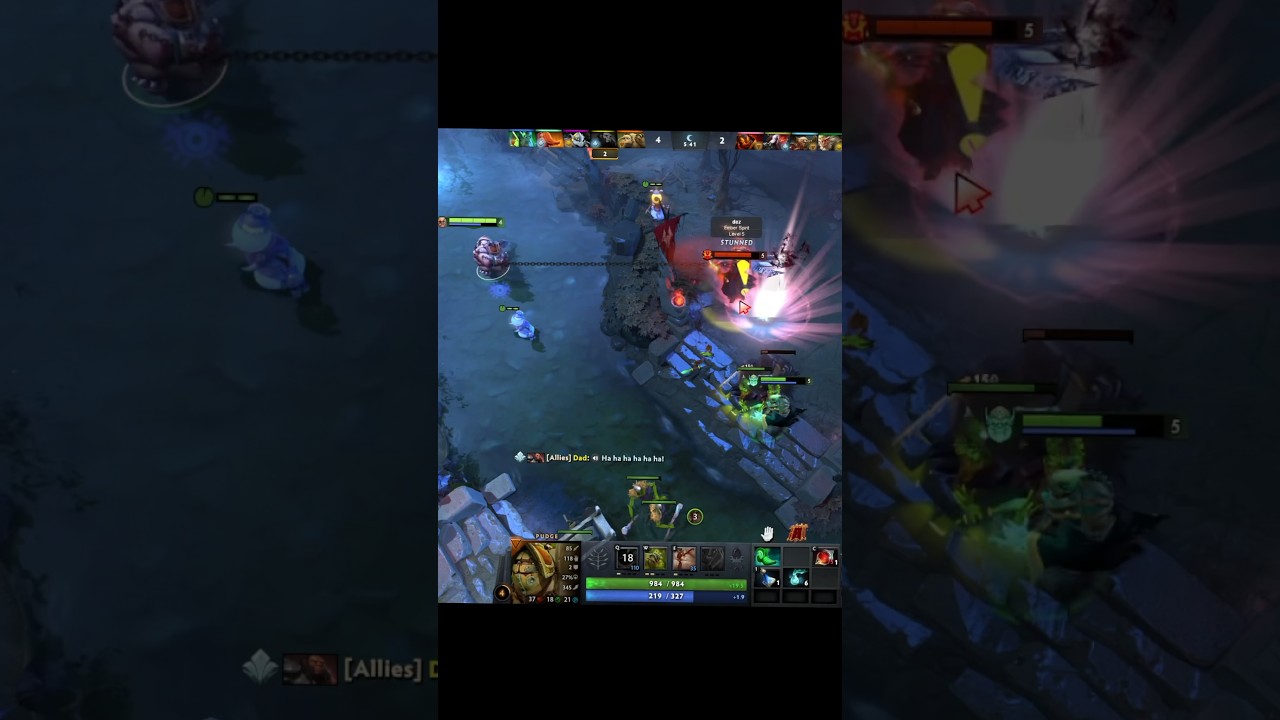 Winning a lane for my mid #dota2 #pudge #shorts #hook