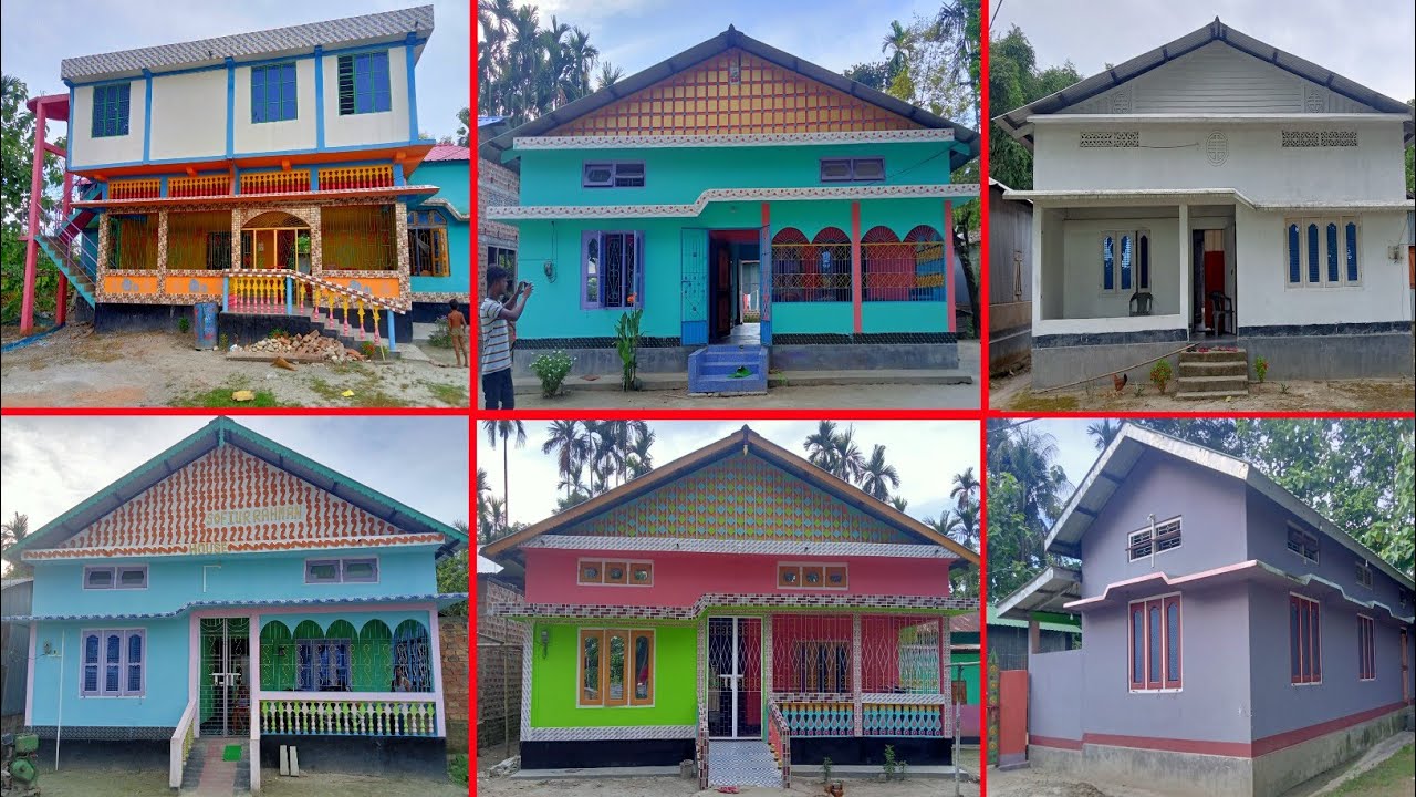 Top 10 House Front Design | Beautiful House | Assam Type House Design | Osman Village style
