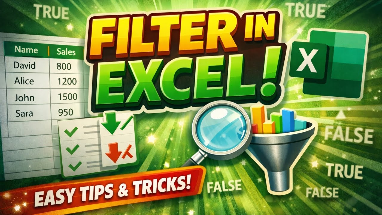 Filter in Excel | Business Analytics | DU