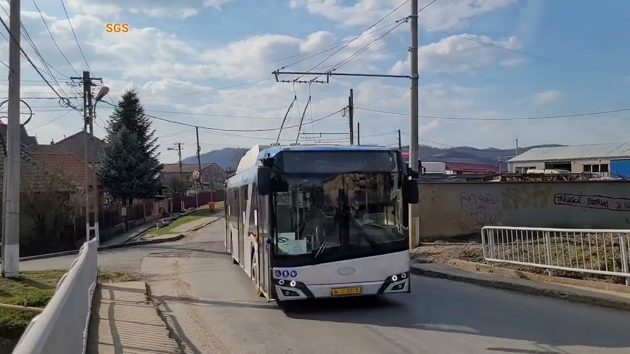 Mediaş: str. Teba - str. Vidraru. Trolleybus nr. 375, route T4