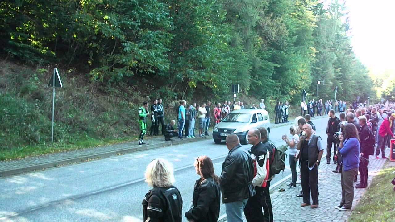 Unfall an der Rappbodetalsperre im Harz die Soundröhre crash Motorrad