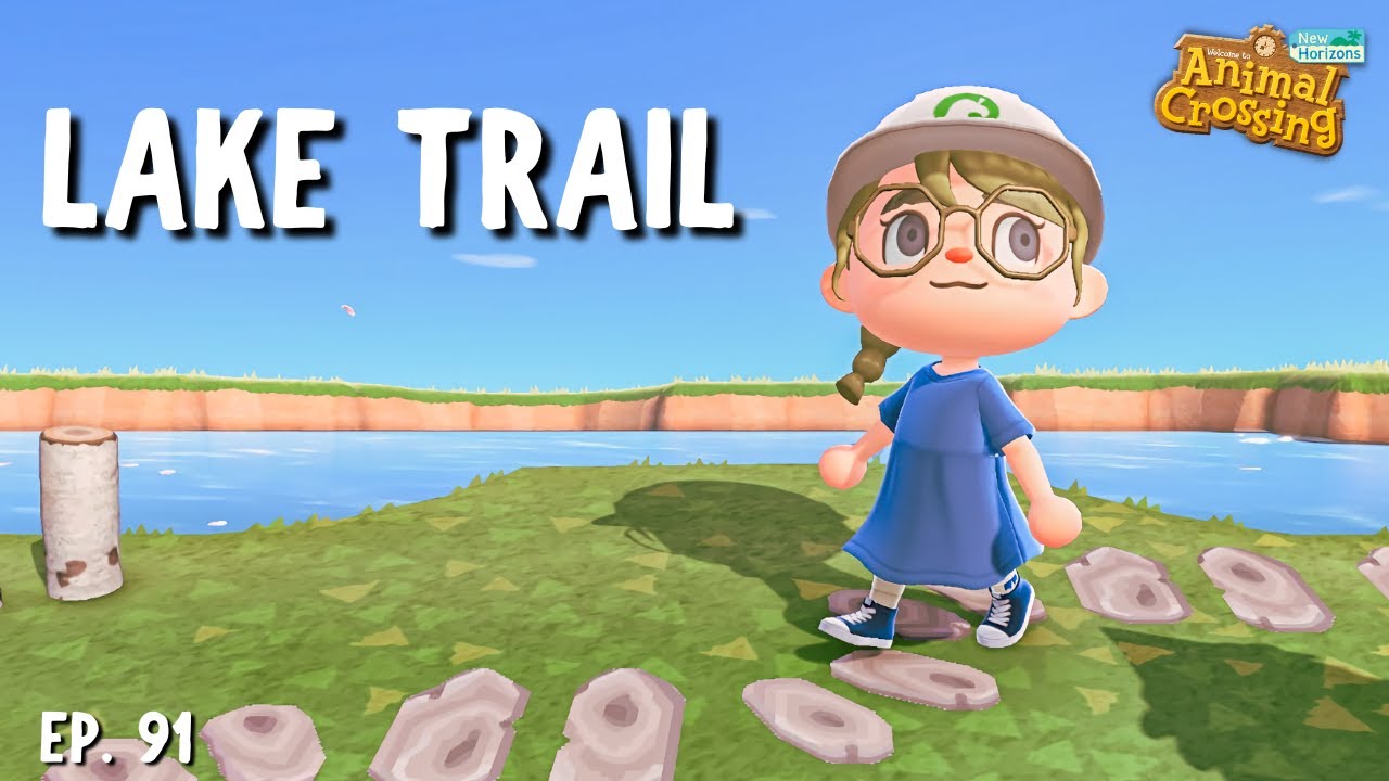 Working on a big LAKE TRAIL! 🌴 Let's Play ACNH #091