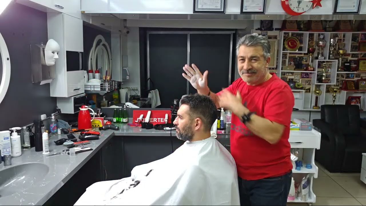 YOUR ASMR SLEEP FRIEND MUNUR ONKAN .HAIR AND BEARD TRIMMING, BACK AND SEAT MASSAGE AND SKIN CARE