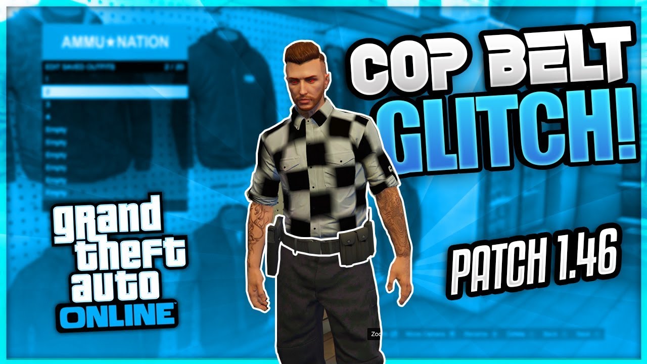 GTA 5 How To Get Cop Belt & Checkerboard Modded Outfits 1.46! (GTA 5 Online Clothing Glitches 1.46)