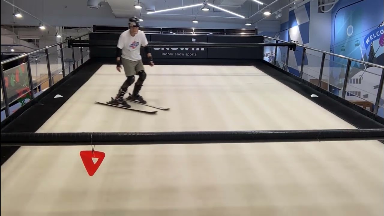 雪毯雙板練習，全平行努力中 #滑雪 #雙板 #ski