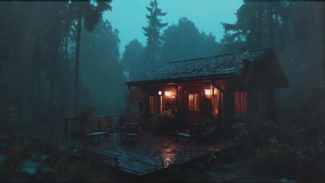 Premium Night Rain & Thunder Ambience - Fall Asleep Fast Tonight | Insomnia Relief