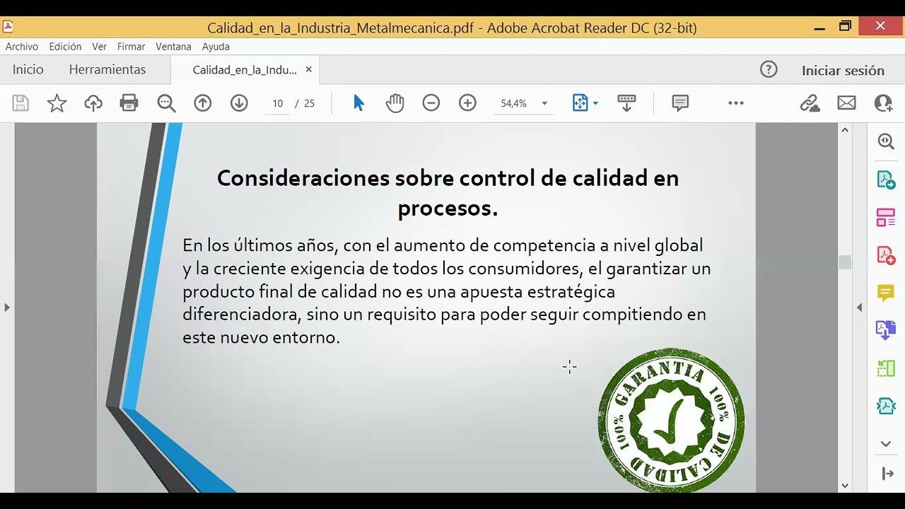 Plan de Control de Calidad en Metal mecanica