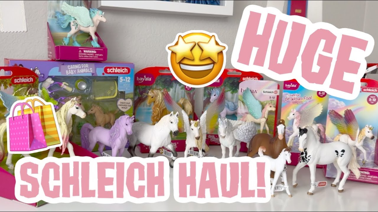 HUGE SCHLEICH HORSE UNBOXING!!! 16 NEW HORSES AND A PUPPY!