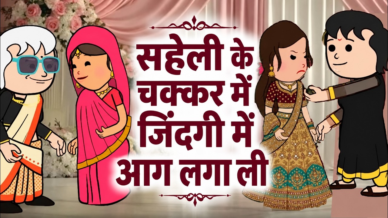 सहेली के चक्कर में अपनी जिंदगी में आग लगा ली  | 😡 (ghar ghar ki kahani cartoon me) moral story