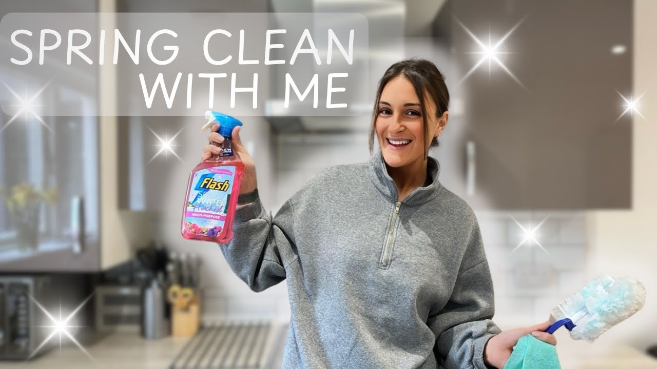 SPRING CLEAN WITH ME - Spring cleaning checklist! Extreme cleaning motivation & cleaning hacks
