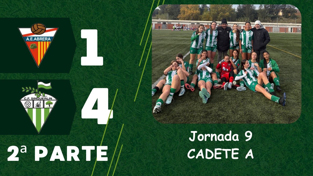 CADETES JORNADA 9 - ABRERA, A.E. A - SINGUERLIN, C.F. A