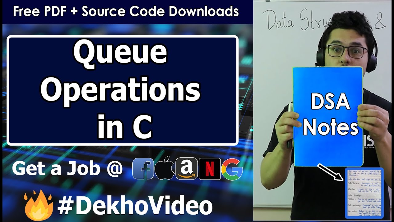 C Code For Queue and its Operations Using Arrays in Data Structure